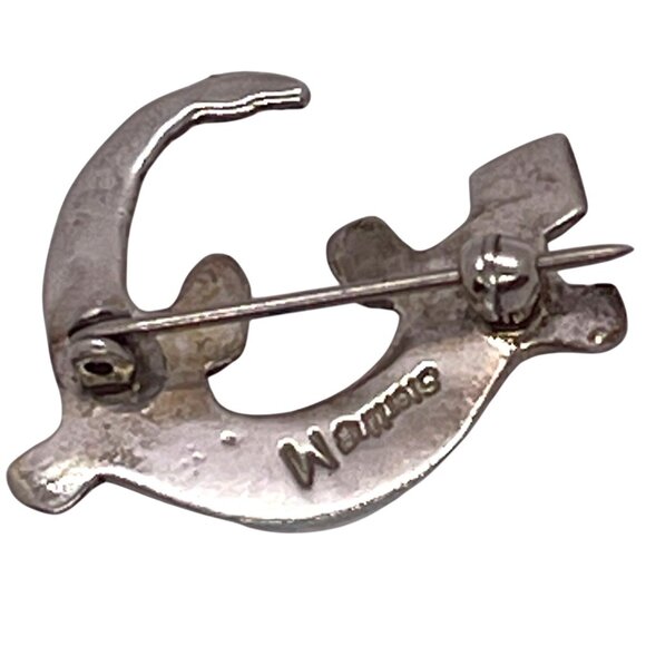 Sterling Silver Navajo Native American Signed Mosaic Inlay Lizard Brooch Pin VTG - Picture 3 of 9